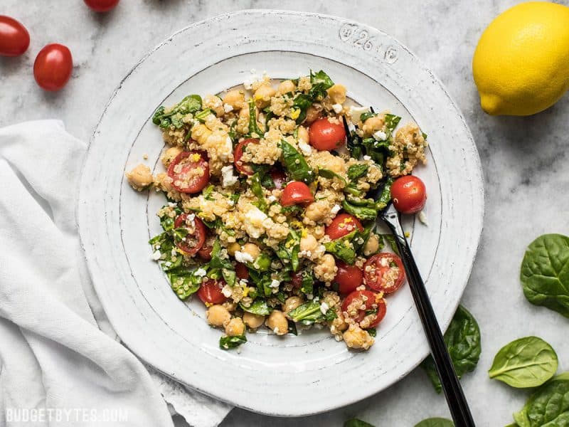 spinach chickpea quinoa