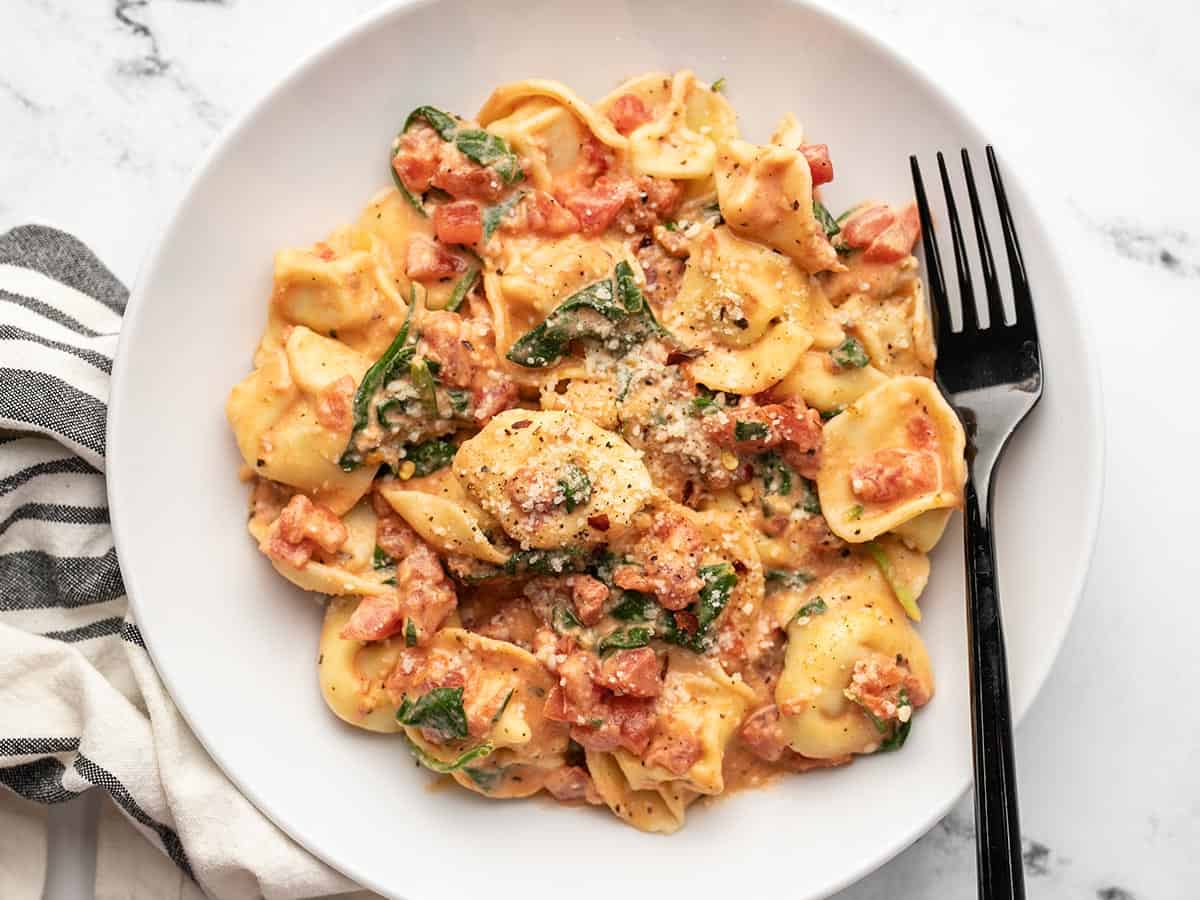 spinach tortellini skillet