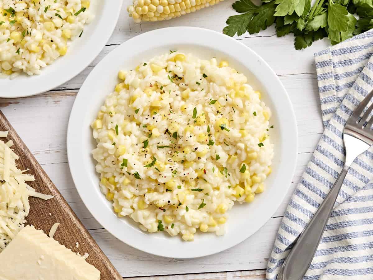 sweet corn risotto