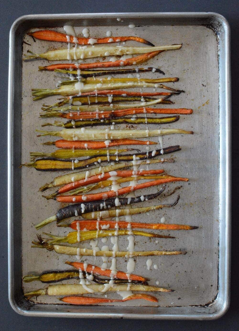 tahini glazed carrots