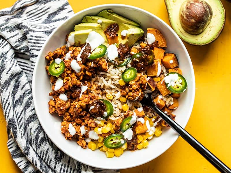 tempeh burrito bowls