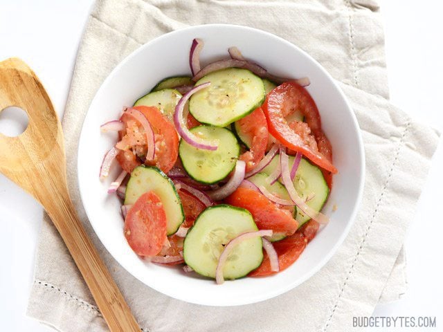 simple tomato cucumber