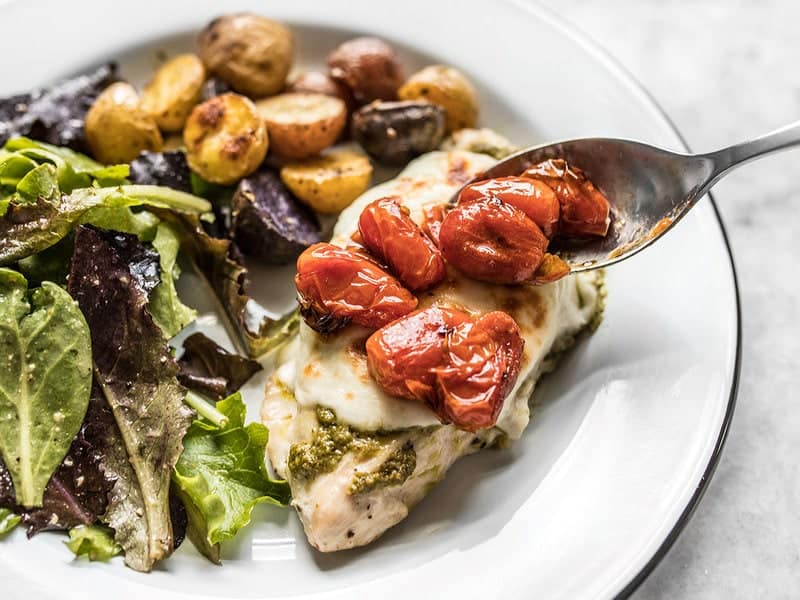 sheet pan pesto