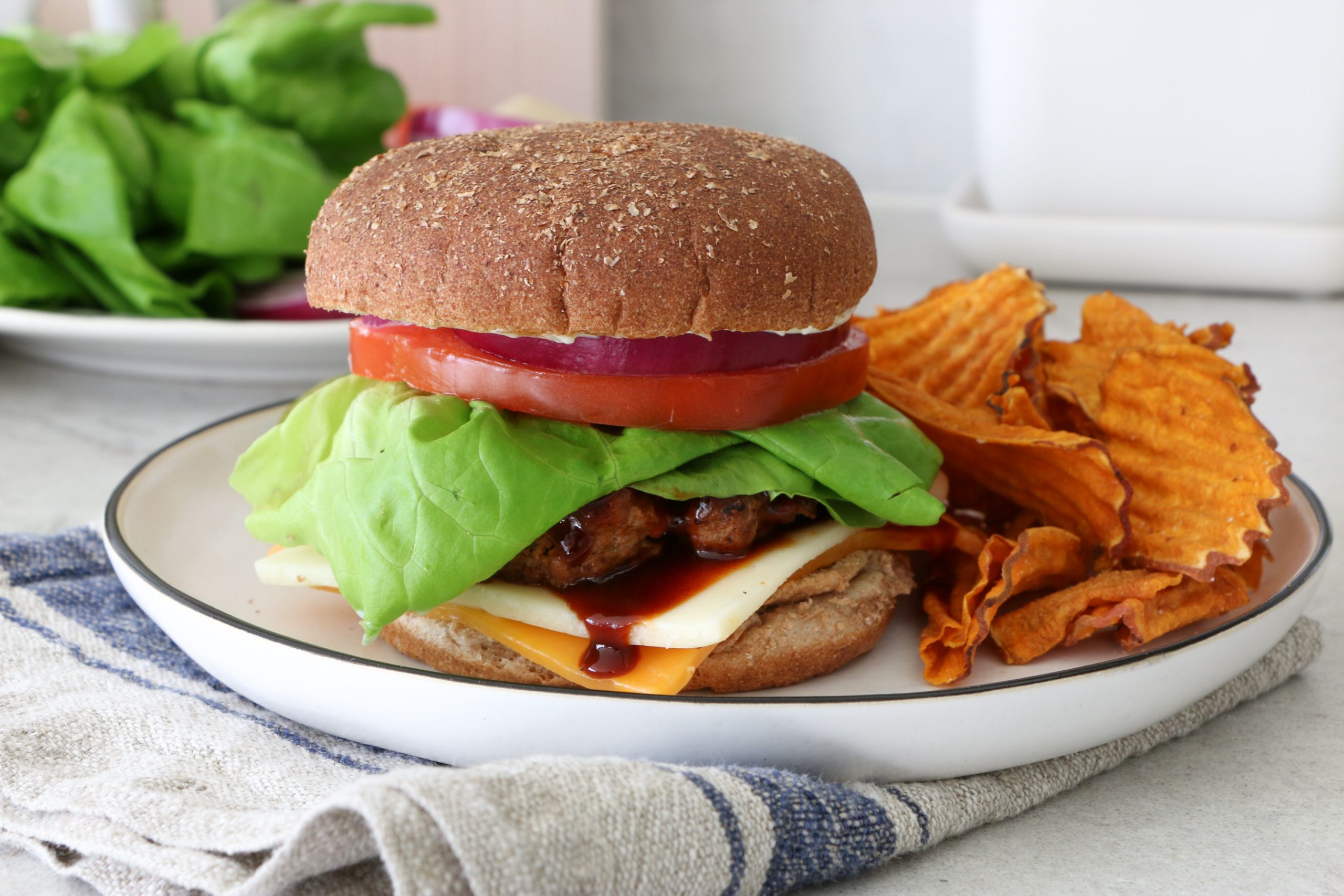 summer burger round