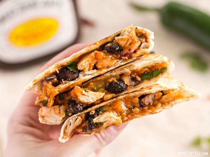 ultimate chicken quesadillas
