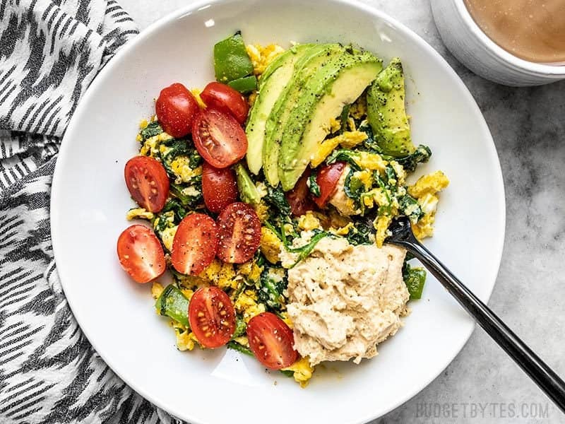 vegetable breakfast scrambles