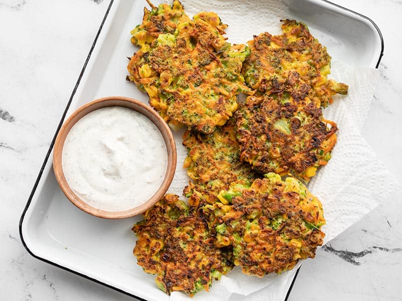 vegetable fritters garlic