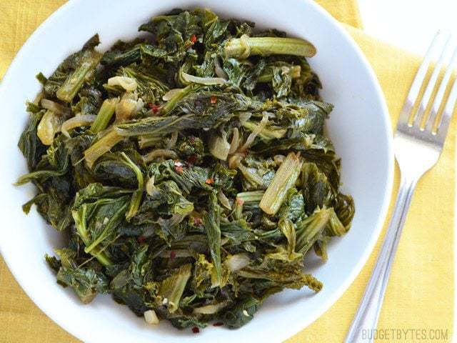 vegetarian mustard greens
