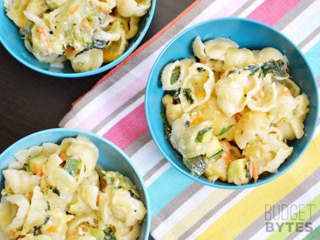 vegetable alfredo pasta