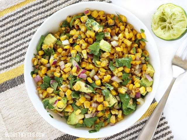 warm corn avocado