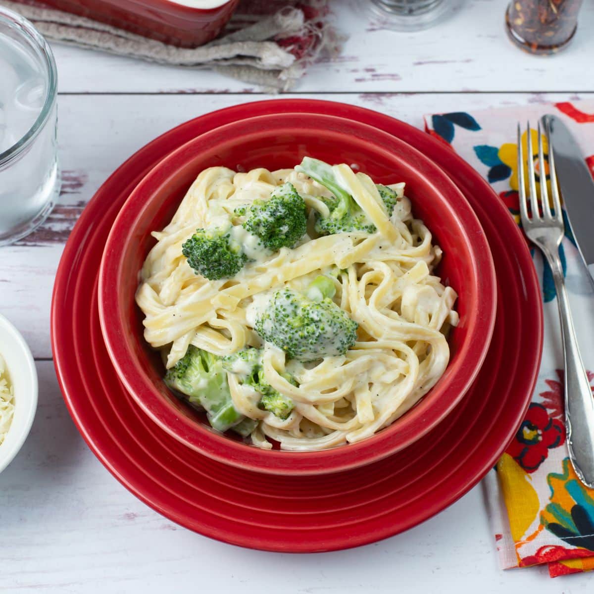 broccoli fettuccine alfredo