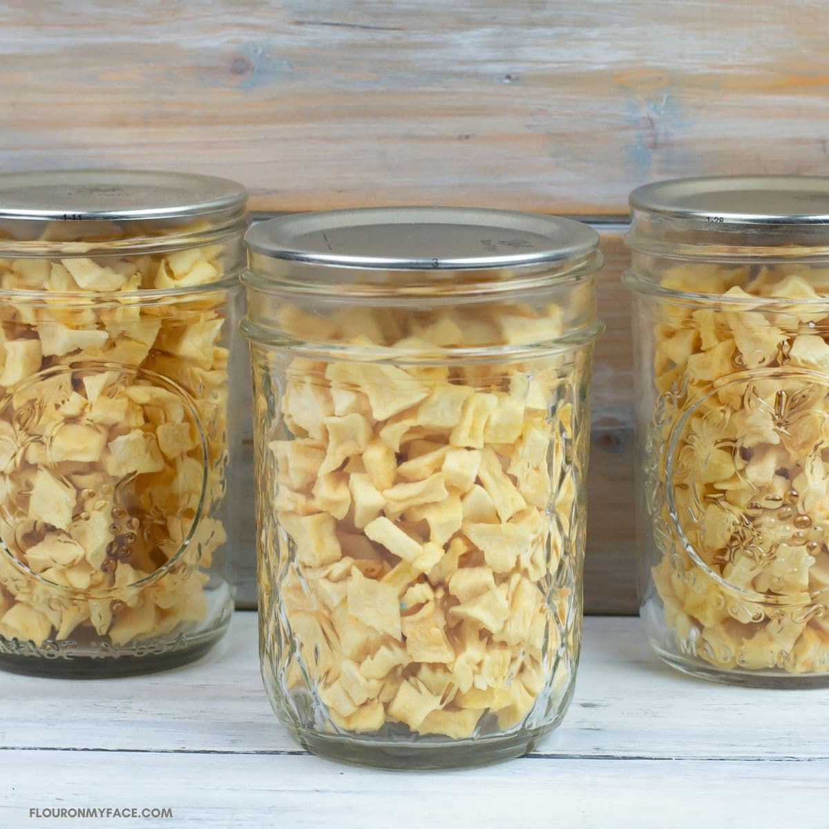 dehydrate diced apples