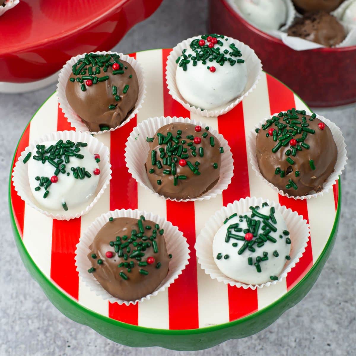 peppermint oreo truffles