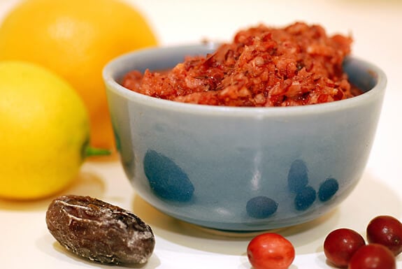 raw cranberry sauce