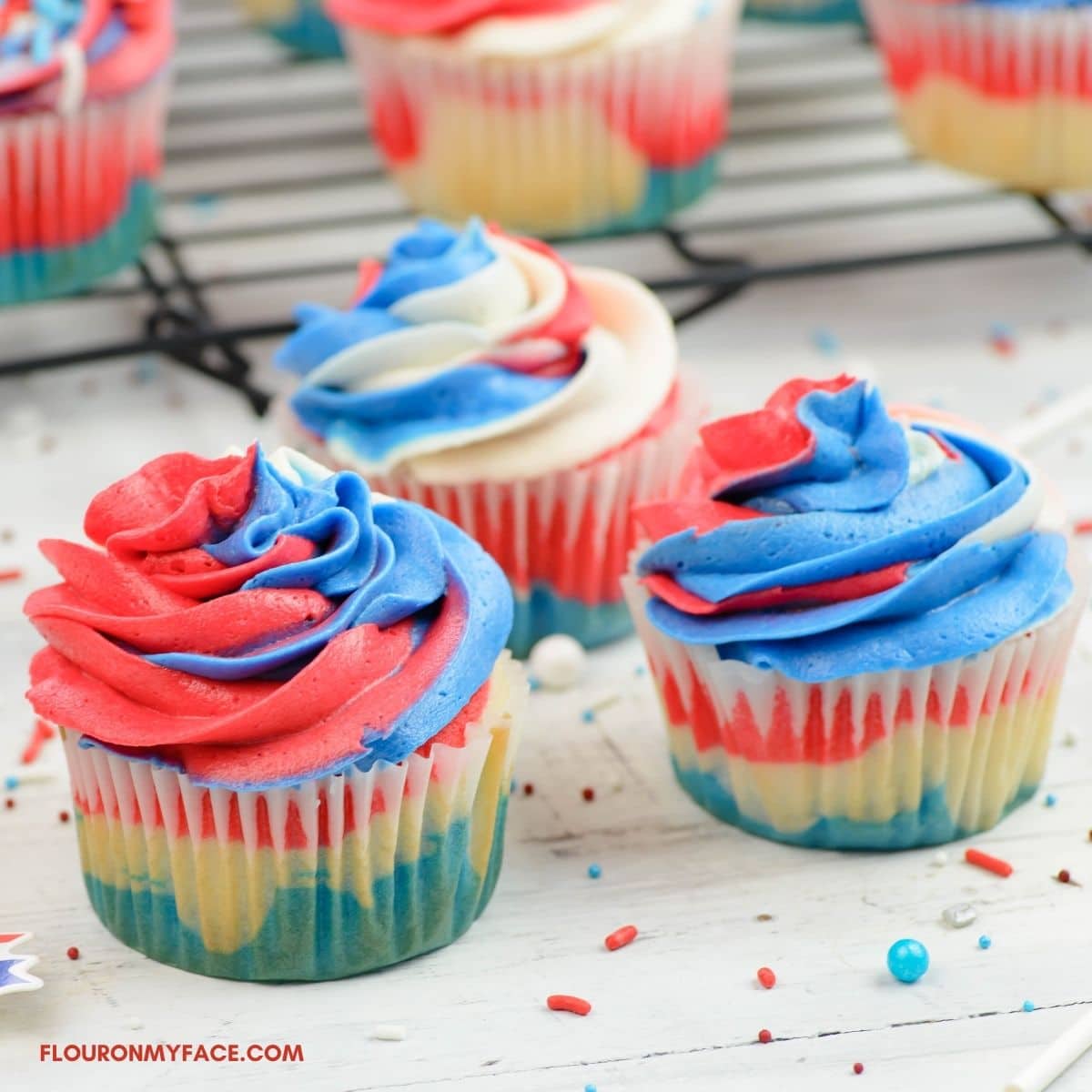 red white blue