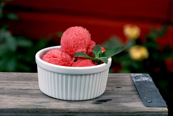 3ingredient strawberry sorbet